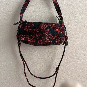 Vera Bradley Roxbury Crescent Shoulder Bag Cotton Gabardine Victorian Vines NWT